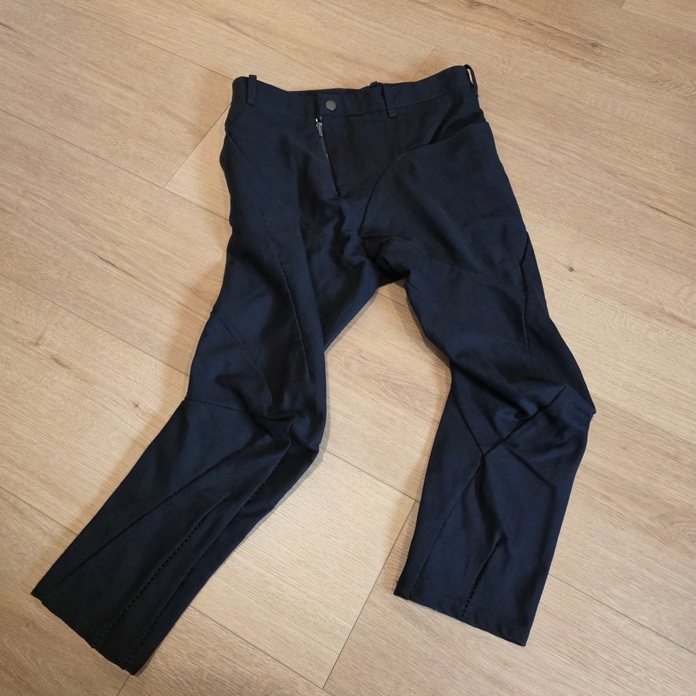 Leon Emanuel Blanck Distortion Pants Mens Size 32x24 Black Riri Zip Designer